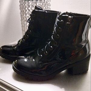 Forever Black Patent Leather Boot